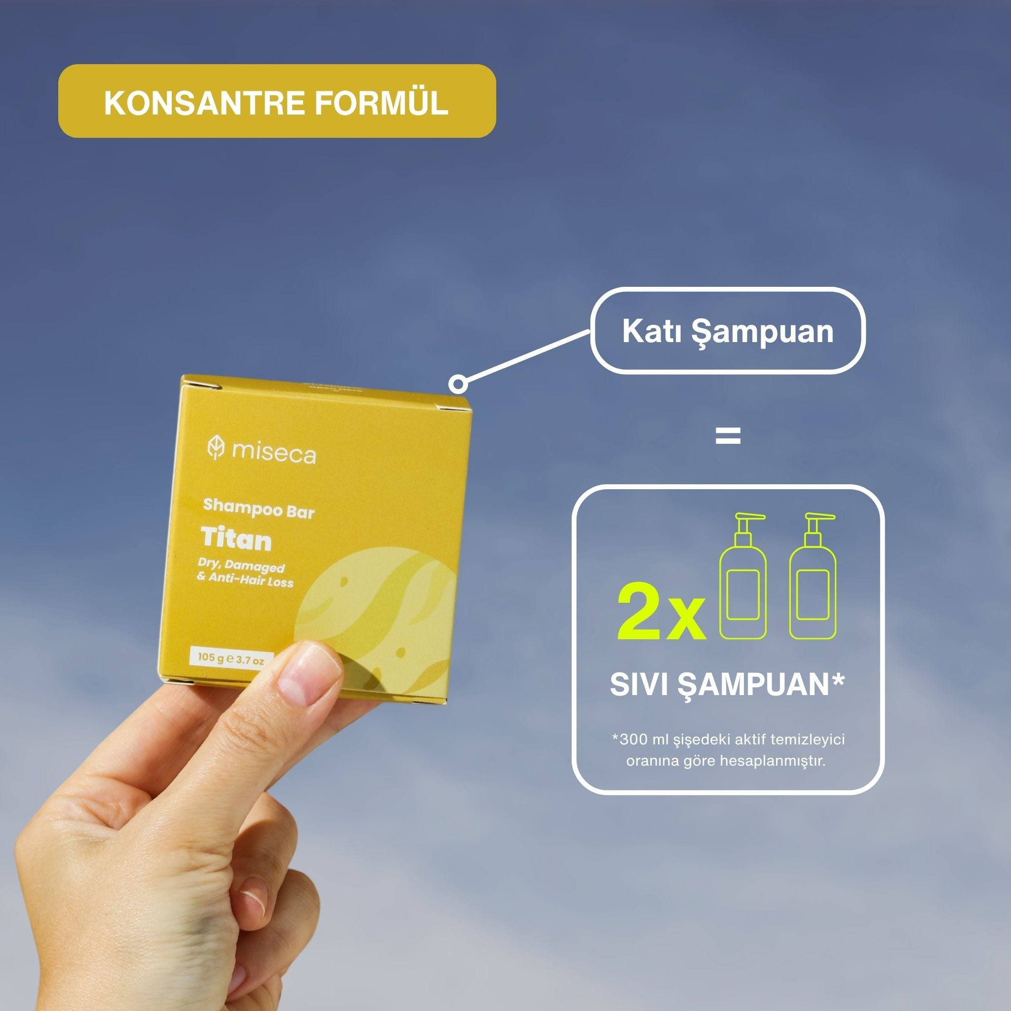 Titan Kuru ve Yıpranmış Saçlar Onarıcı Katı Şampuan 105 g