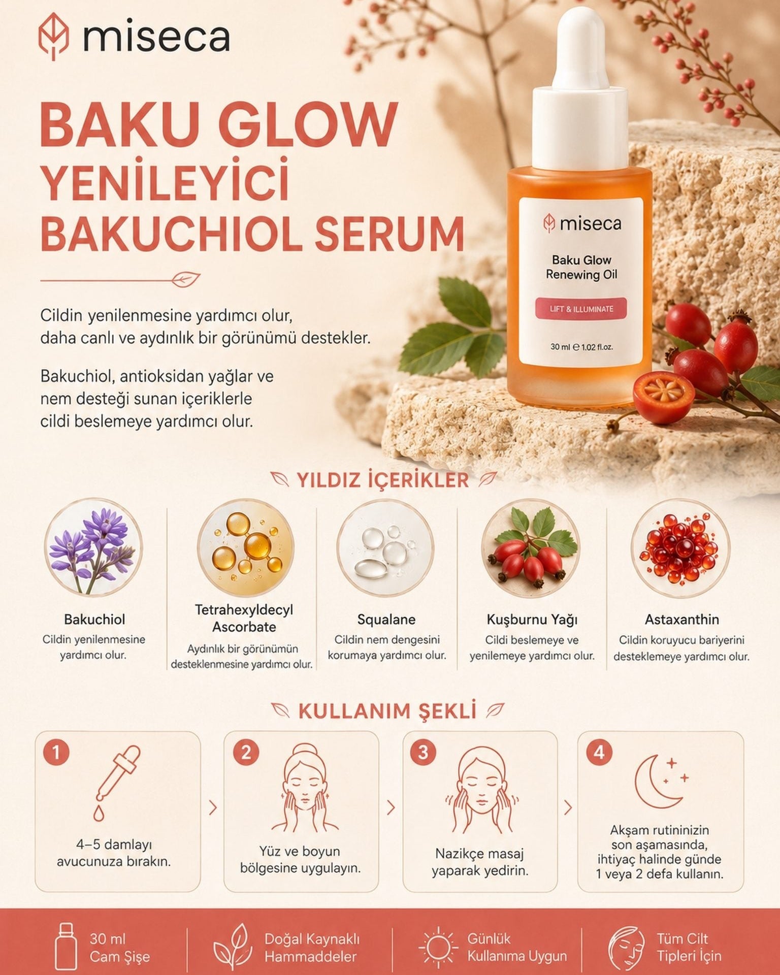 Baku Glow Bitkisel Retinol Alternatifi Yenileyici Bakuchiol Serum