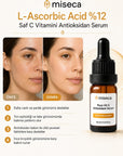 L-Ascorbic Acid 12% Saf C Vitamini Antioksidan Serum 10 ml