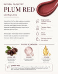 Natural Glow Tint Likit Ruj ve Allık Plum Red 5 ml
