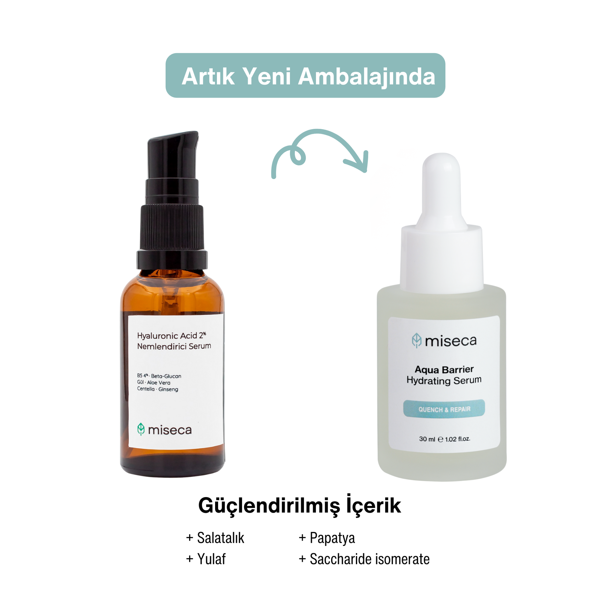 Aqua Barrier Nemlendirici ve Onarıcı Hyaluronic Acid Serum 30 ml - miseca