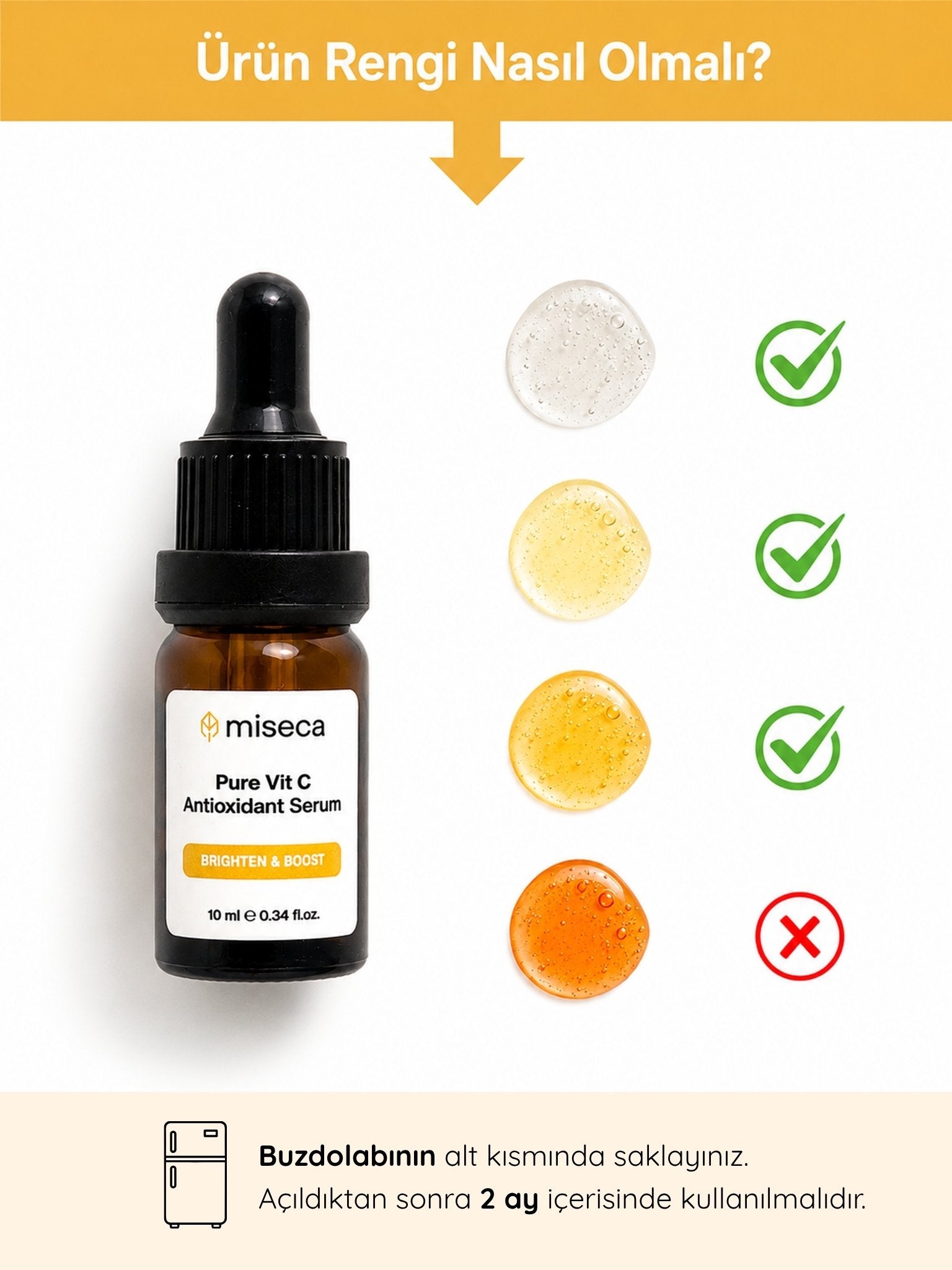 L-Ascorbic Acid 12% Saf C Vitamini Antioksidan Serum 10 ml