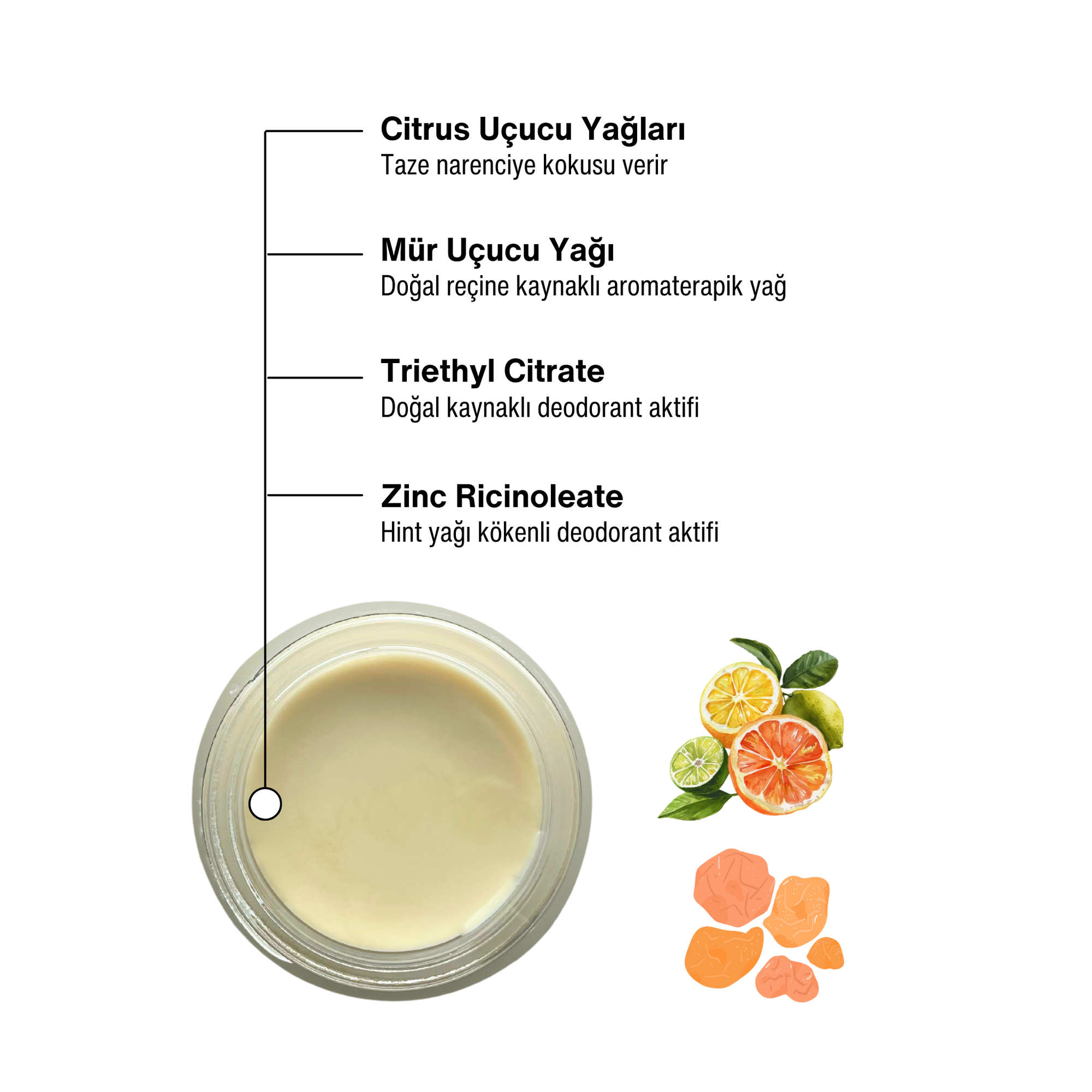 Citrus Tree Doğal Krem Deodorant 30 ml - miseca