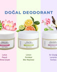 Üçlü Doğal Deodorant Seti | Flower  - Citrus - Lotus