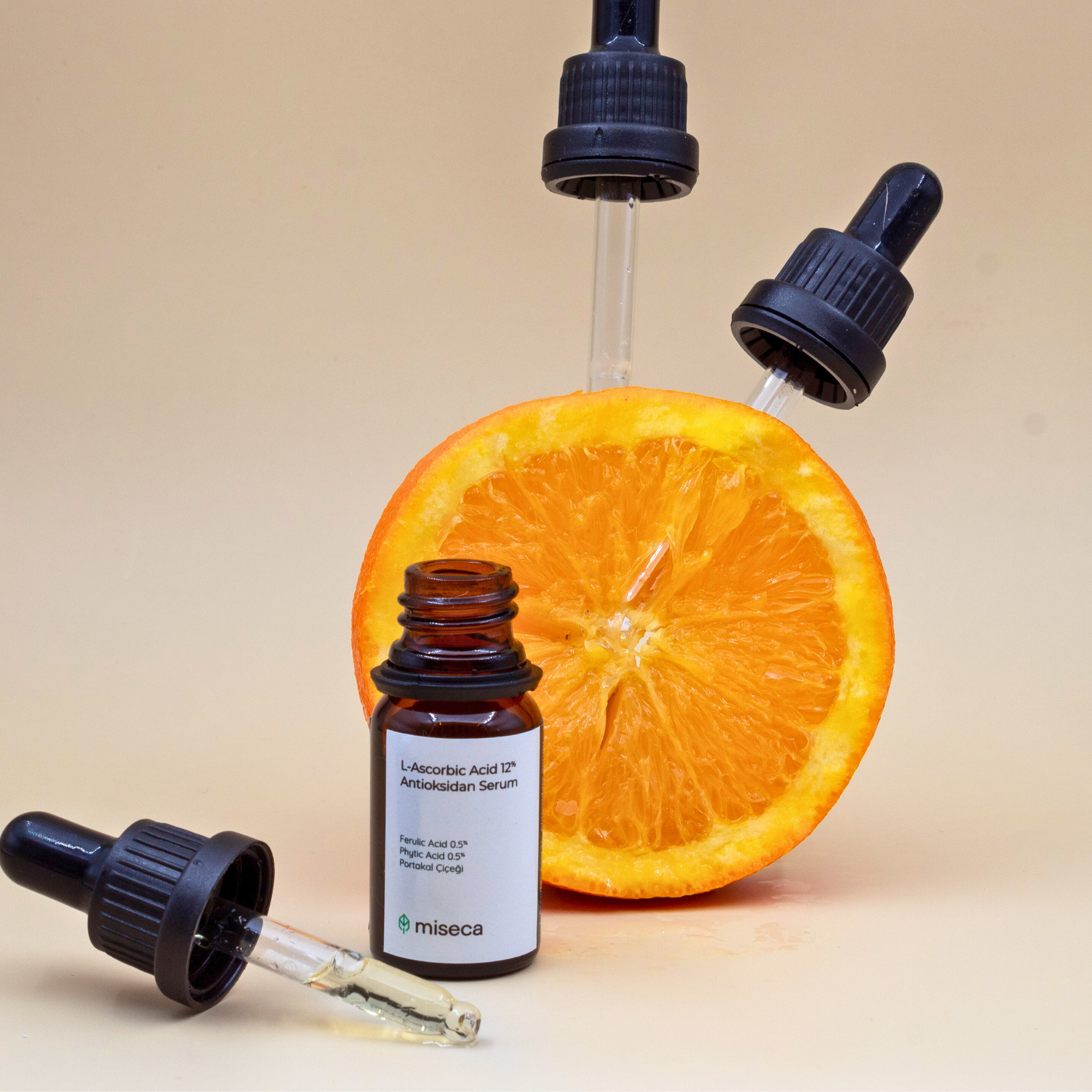 L-Ascorbic Acid 12% Saf C Vitamini Antioksidan Serum 10 ml - miseca