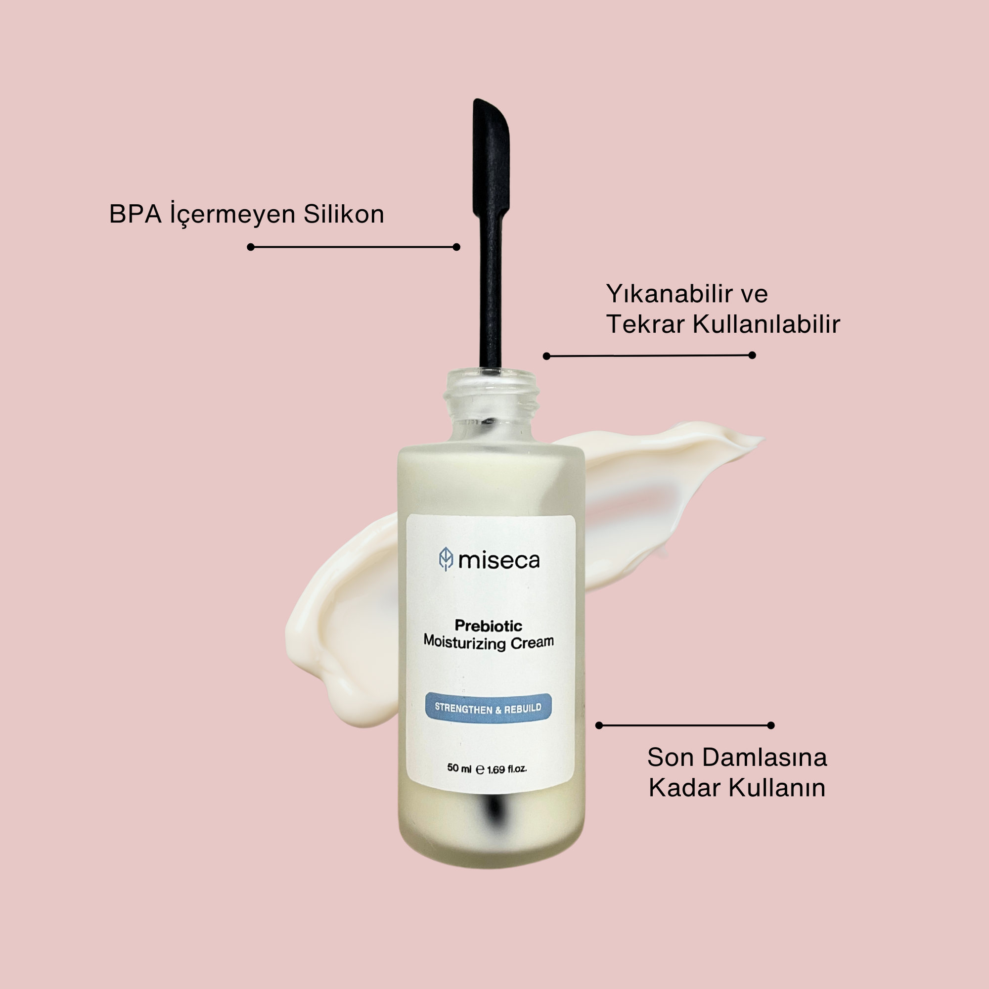 Silikon Kozmetik Şişe Dibi Sıyırıcı - miseca